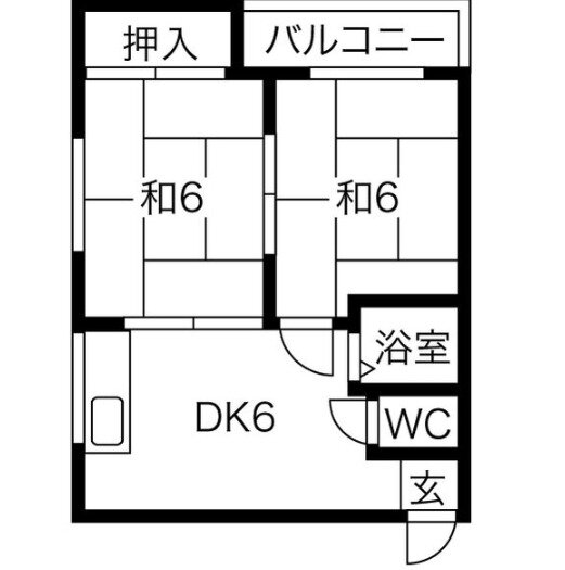 プレアール竹渕東 4階 2DK 賃貸物件詳細