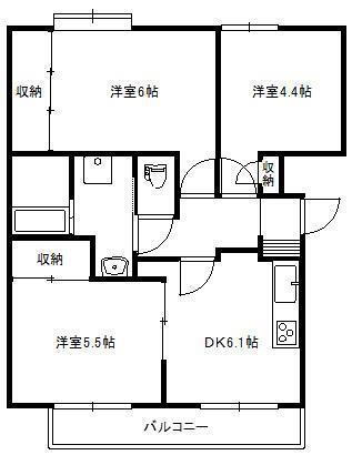 栃木県足利市利保町１ 足利駅 3DK マンション 賃貸物件詳細