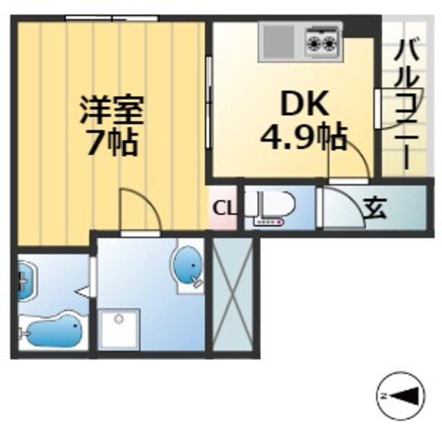 兵庫県神戸市兵庫区西柳原町 兵庫駅 1DK アパート 賃貸物件詳細