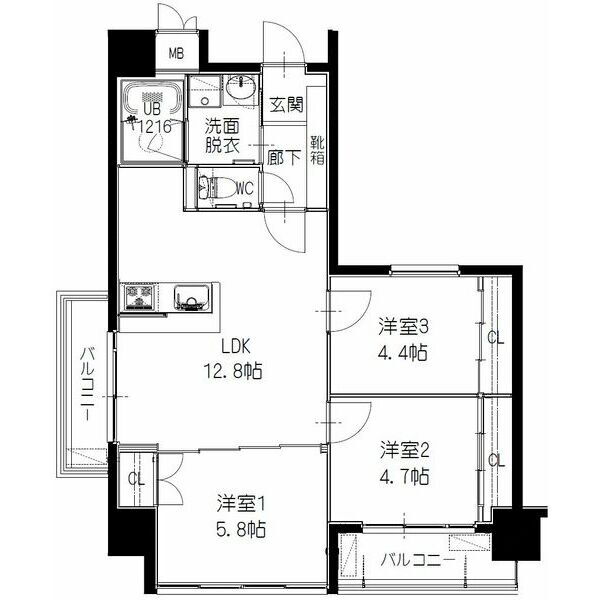 福岡県福岡市城南区別府３ 別府駅 3LDK マンション 賃貸物件詳細