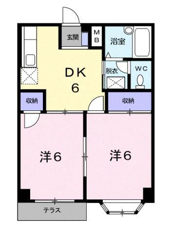 栃木県足利市鹿島町 山前駅 2DK アパート 賃貸物件詳細