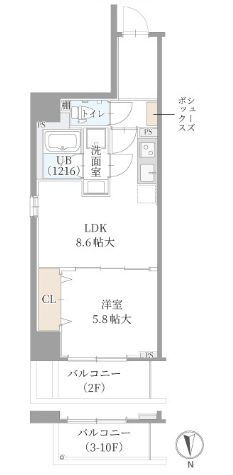 大阪府大阪市中央区石町１ 天満橋駅 1LDK マンション 賃貸物件詳細