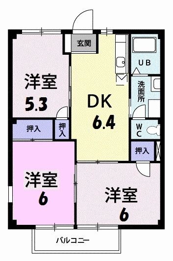 愛知県春日井市柏原町２ 勝川駅 3DK アパート 賃貸物件詳細