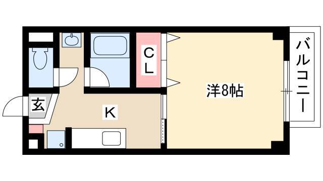 サンブライト城西 1階 1K 賃貸物件詳細