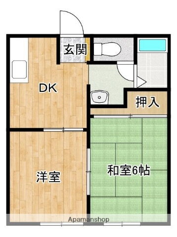 福岡県筑紫野市原田３ 原田駅 2DK アパート 賃貸物件詳細