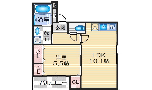 大阪府吹田市朝日が丘町 吹田駅 1LDK アパート 賃貸物件詳細