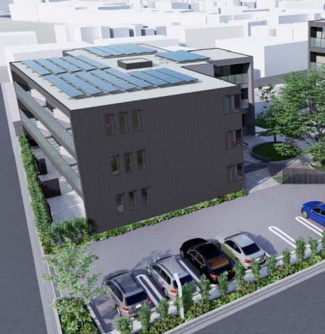 （仮称）川口市飯原町メゾン　南棟 閑静な住宅地内にひときわ洗練さを放つ建物です