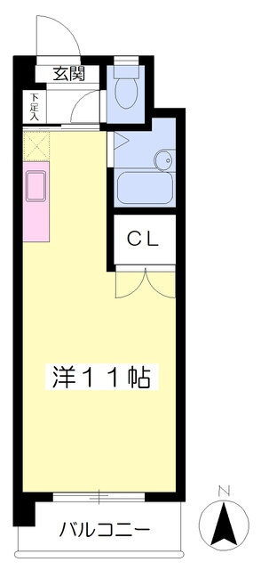 ピアフル 2階 ワンルーム 賃貸物件詳細