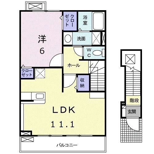 群馬県高崎市福島町 井野駅 1LDK アパート 賃貸物件詳細