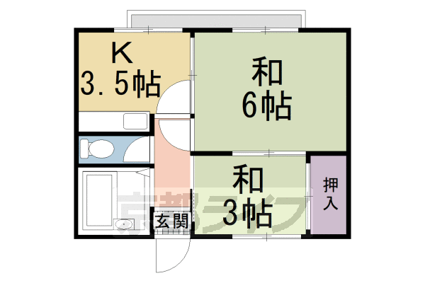 京都府京都市下京区西七条南東野町 梅小路京都西駅 2K アパート 賃貸物件詳細