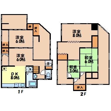 長崎県長崎市椎の木町 石橋駅 6DK 一戸建て 賃貸物件詳細