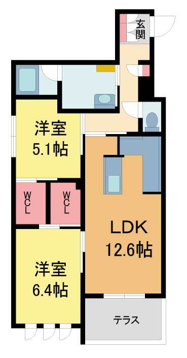 兵庫県川西市栄根２ 川西池田駅 2LDK マンション 賃貸物件詳細