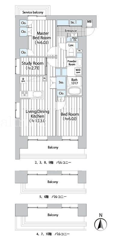 神奈川県川崎市中原区小杉御殿町１ 新丸子駅 3LDK マンション 賃貸物件詳細