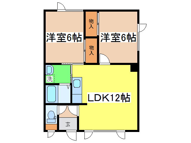 ライフ（睦） 1階 2LDK 賃貸物件詳細