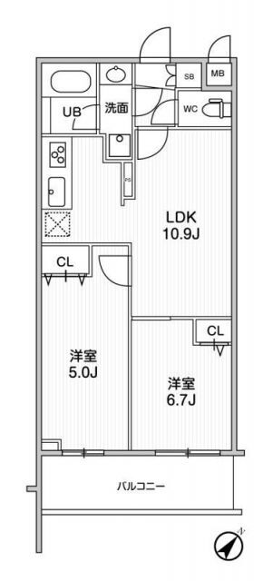 ＬＩＭＥ　ＲＥＳＩＤＥＮＣＥ　ＨＩＫＩＦＵＮＥ 3階 2LDK 賃貸物件詳細