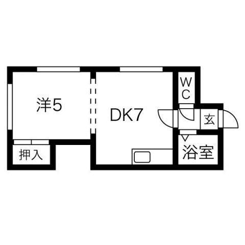 北海道札幌市西区二十四軒四条５ 琴似駅 1DK アパート 賃貸物件詳細