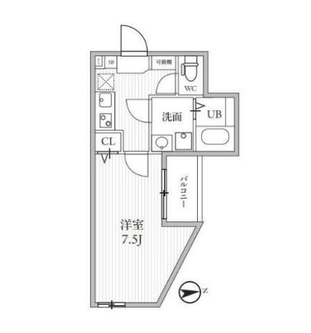 Ｔ’ｓ　Ｃｕｏｒｅ西武柳沢 2階 1K 賃貸物件詳細