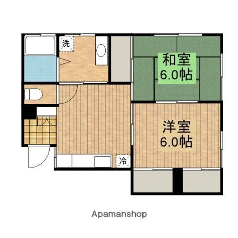 岩手県盛岡市加賀野１ 2DK アパート 賃貸物件詳細