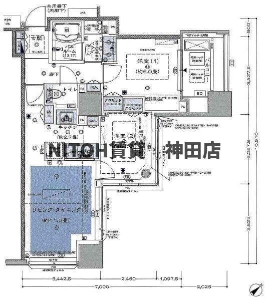 東京都豊島区高松１ 池袋駅 2LDK マンション 賃貸物件詳細