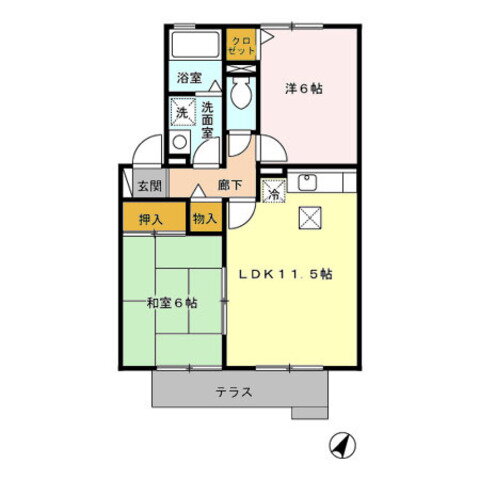 クレールメゾン　Ａ 1階 2LDK 賃貸物件詳細