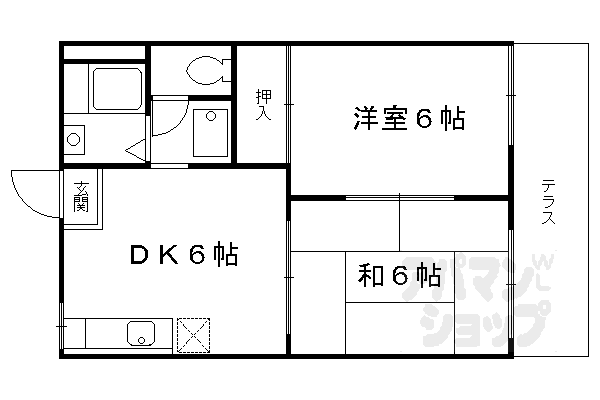 京都府京都市伏見区深草下横縄町 伏見稲荷駅 2DK アパート 賃貸物件詳細