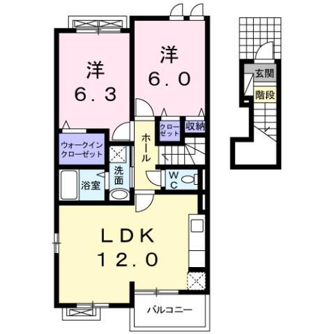 熊本県熊本市南区富合町榎津 富合駅 2LDK アパート 賃貸物件詳細