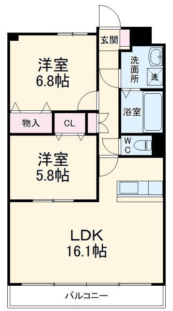 愛知県岡崎市福岡町字通長 岡崎駅 2LDK マンション 賃貸物件詳細