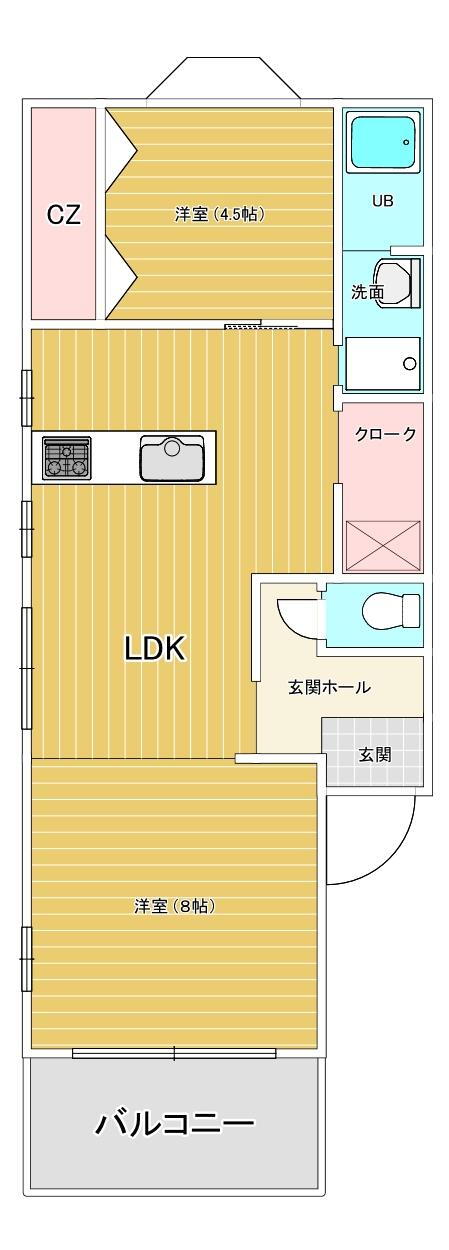 コンフォート松田 1階 2LDK 賃貸物件詳細