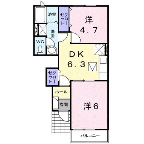 大分県大分市大字佐野 大在駅 2DK アパート 賃貸物件詳細