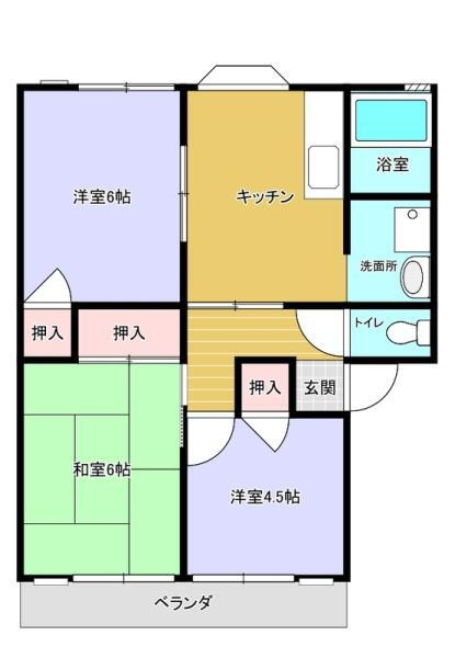 コーポパインブック 2階 3DK 賃貸物件詳細