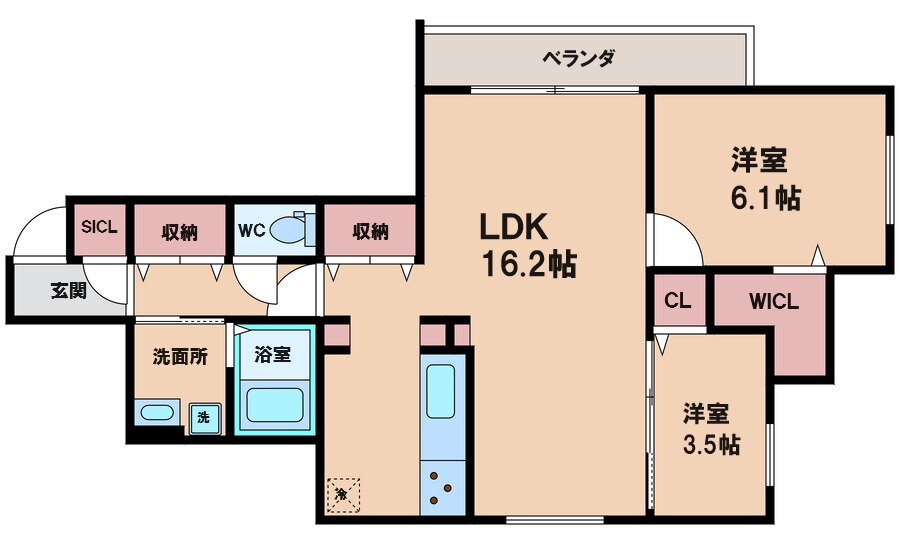 カーサルミノサ王子町 1階 2LDK 賃貸物件詳細