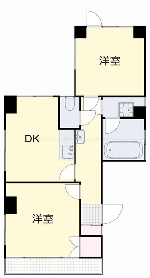 岡山県岡山市北区野田屋町２ 岡山駅 2DK マンション 賃貸物件詳細