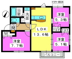 福岡県福岡市博多区麦野３ 雑餉隈駅 3LDK アパート 賃貸物件詳細