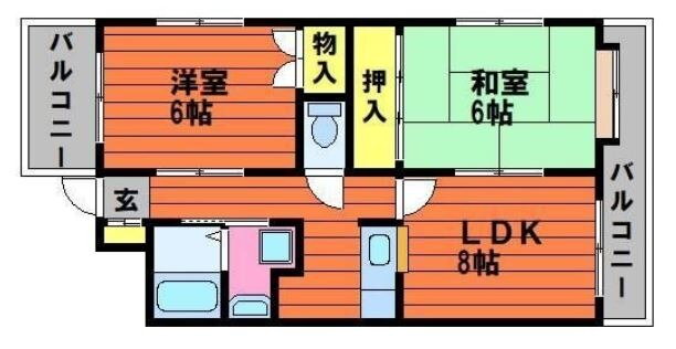 岡山県倉敷市昭和２ 倉敷駅 2DK マンション 賃貸物件詳細