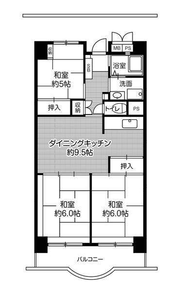 静岡県浜松市中央区楊子町 浜松駅 3DK マンション 賃貸物件詳細