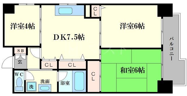 フジマンション 7階 3DK 賃貸物件詳細