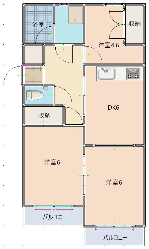別井ハイツＢ 3階 3DK 賃貸物件詳細