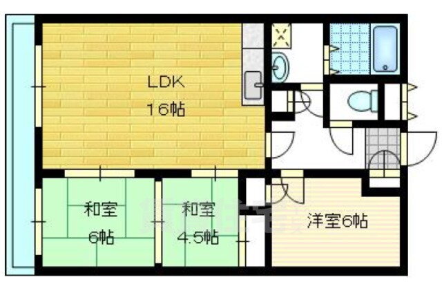 京都府八幡市八幡柿ケ谷 樟葉駅 3LDK マンション 賃貸物件詳細