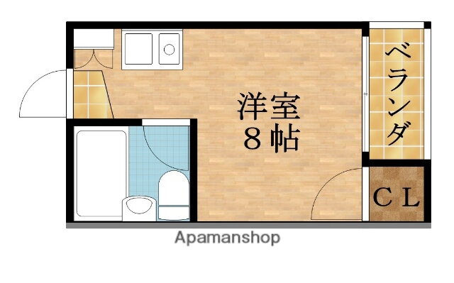 ビッグバーンズマンション高殿 4階 ワンルーム 賃貸物件詳細