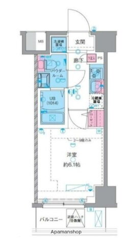 神奈川県平塚市明石町 平塚駅 1K マンション 賃貸物件詳細