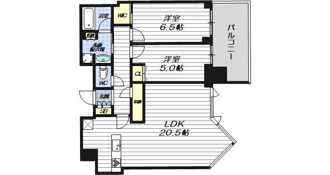 大阪府大阪市北区野崎町 扇町駅 2LDK マンション 賃貸物件詳細