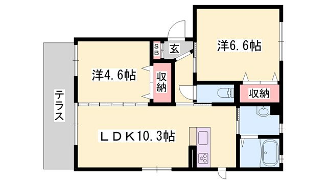 兵庫県加古川市別府町西町 別府駅 2LDK アパート 賃貸物件詳細