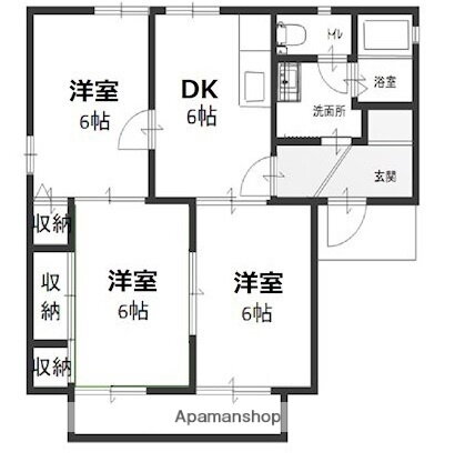 グッドハッピーハウス 1階 3DK 賃貸物件詳細