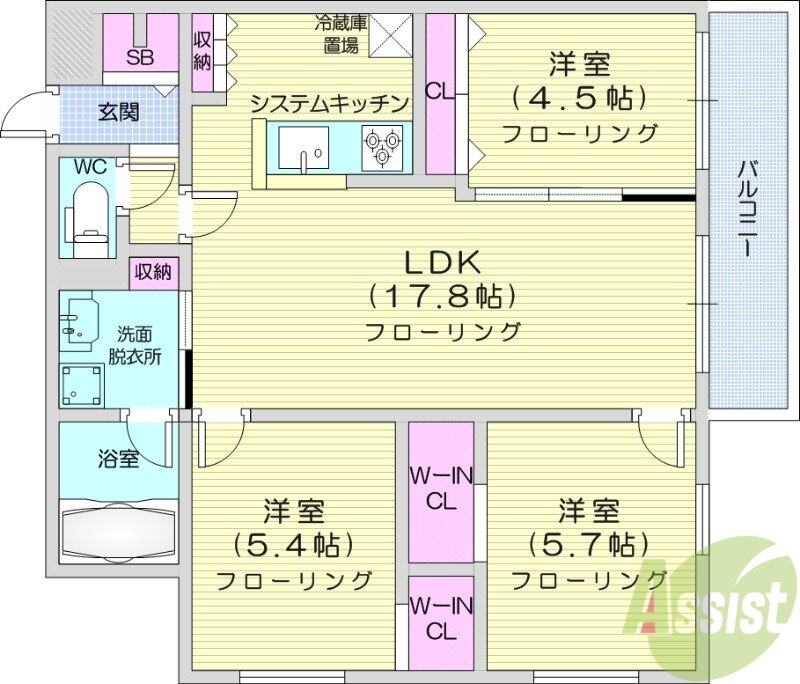 北海道札幌市中央区南十三条西１３ 幌平橋駅 3LDK マンション 賃貸物件詳細