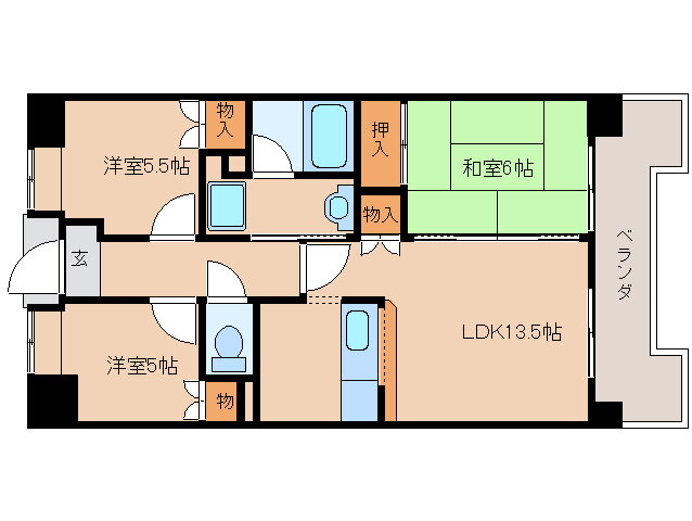 奈良県奈良市佐保台西町 平城山駅 3LDK マンション 賃貸物件詳細