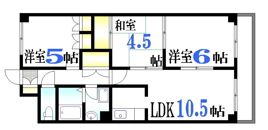 リバーサイド大須賀 8階 3LDK 賃貸物件詳細