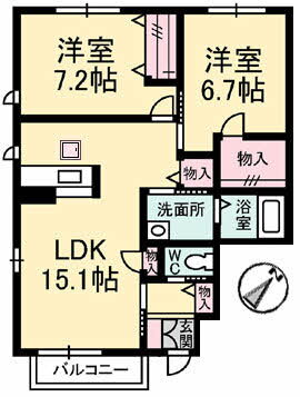 広島県福山市新涯町４ 東福山駅 2LDK アパート 賃貸物件詳細