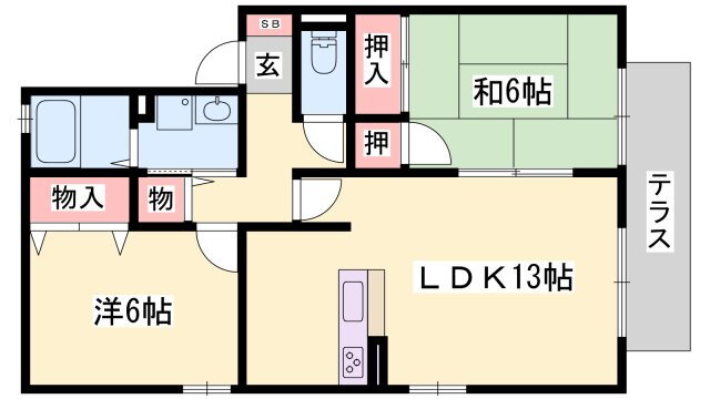 兵庫県加古川市加古川町北在家 尾上の松駅 2LDK アパート 賃貸物件詳細