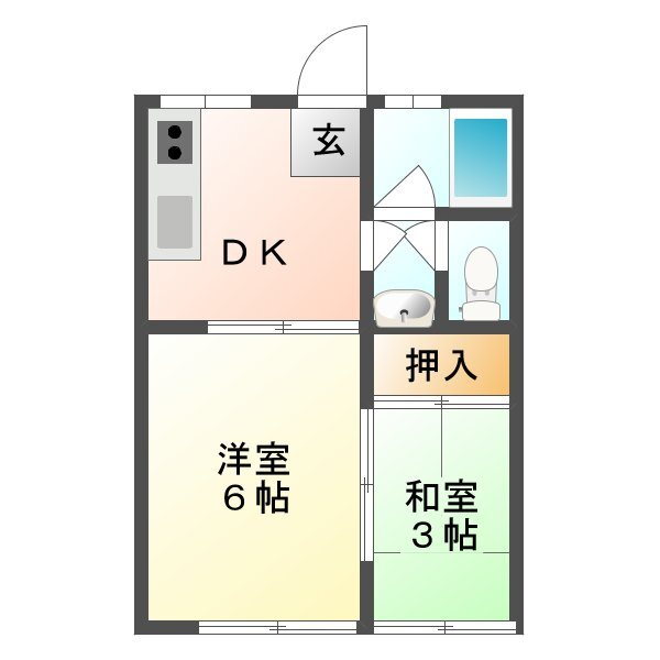静岡県浜松市中央区小豆餅４ 2DK アパート 賃貸物件詳細