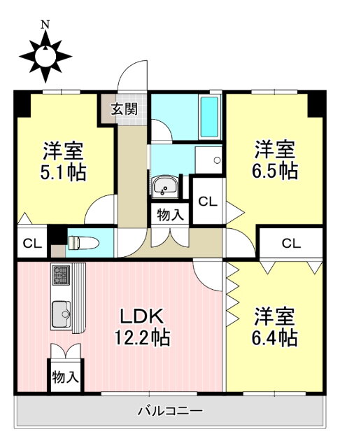 グランドソレイユ 2階 3LDK 賃貸物件詳細